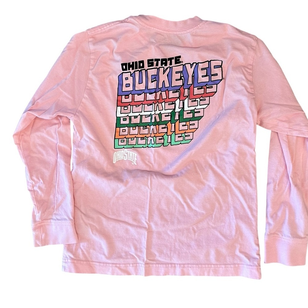 Youth Girl’s Champion Pink OHIO STATE BUCKEYES L/S Tee T-Shirt Size Medium